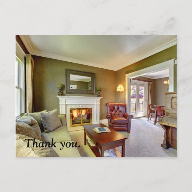 Immobilier merci carte postale. (Devant)