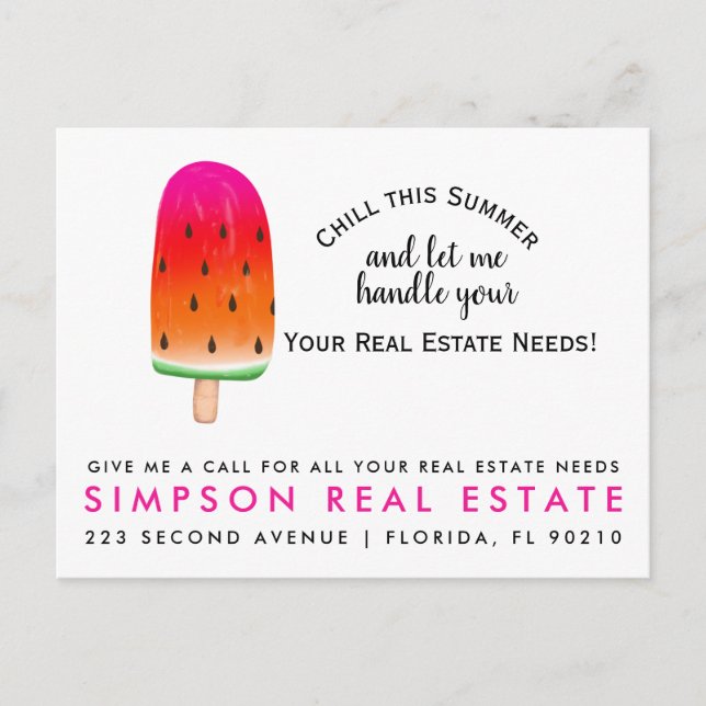 Immobilier Open House glace Pop par carte postale (Devant)