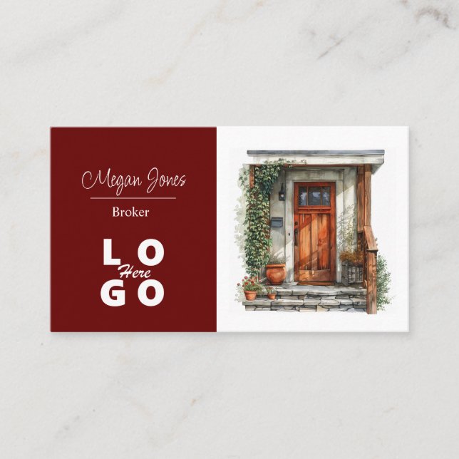 Immobilier, Realtor, Carte de visite courtier (Devant)