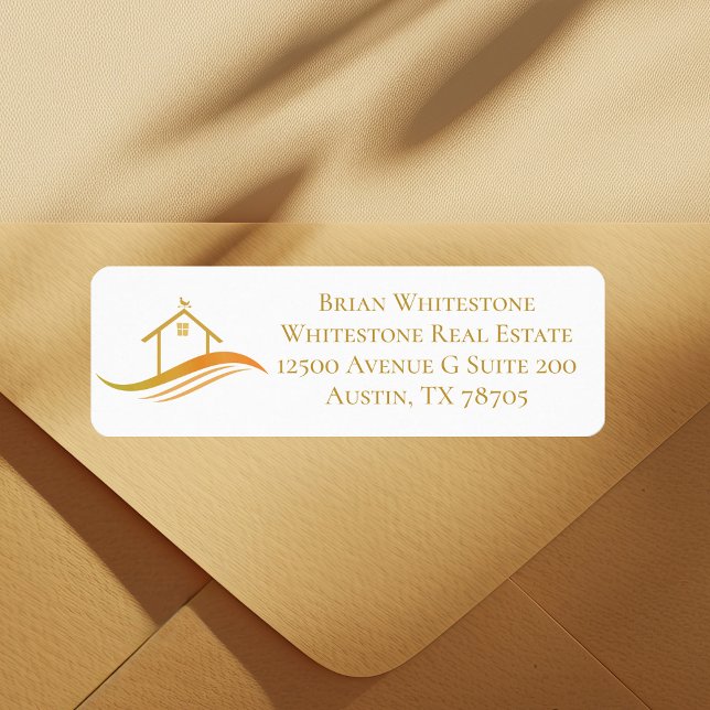 Immobilier Société Gold House Logo Adresse de reto (Créateur téléchargé)