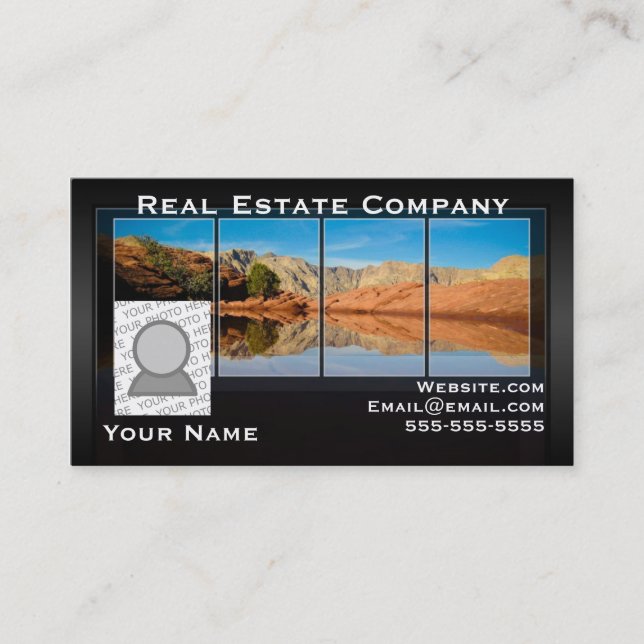 Immobiliers et votre carte de visite 2 de photo (Devant)
