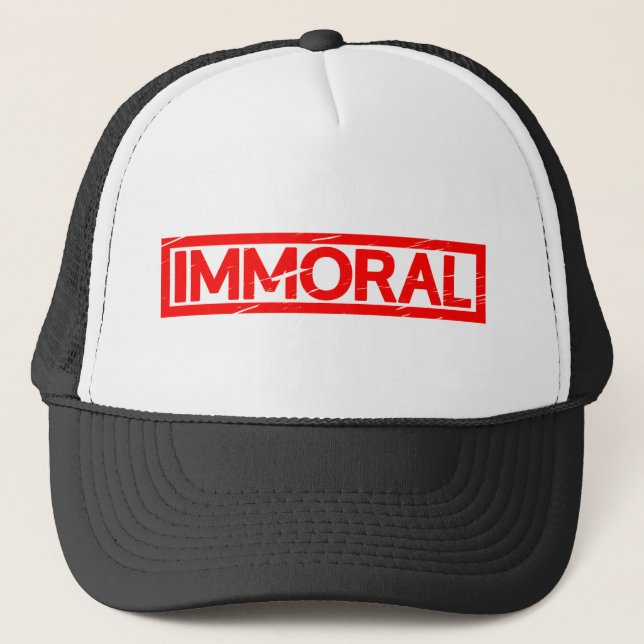 Immoral Stamp Trucker Hat (Front)