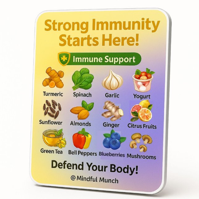 🛡️Immune Boosting Fridge Magnet (Defend your body with immune-boosting foods—this fridge magnet keeps you strong all year round.)