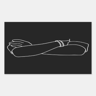 Immune To Suggestions Crossed Arms Attitude Sticker