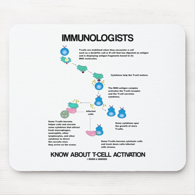 Immunologists Know About T-Cell Activation Mouse Pad (Front)