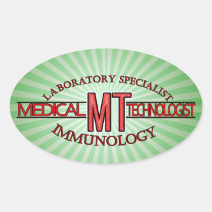IMMUNOLOGY SPECIALIST MT MEDICAL TECHNOLOGIST OVAL STICKER