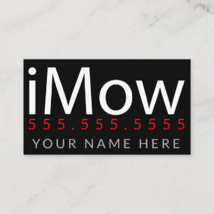 iMow. Lawn Care Landscaping Promotional Customize Business Card