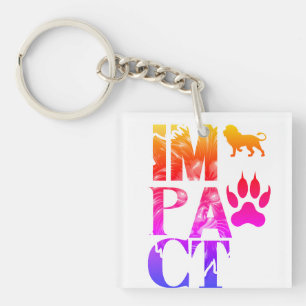 Impact Lion Design - Bold Wildlife Art Keychain