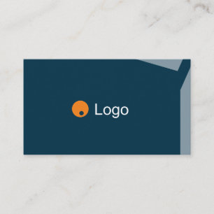 Impacty Blue Corporate Flat Shapes Business Card