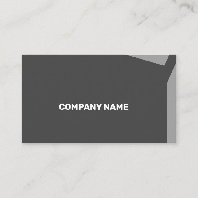 Impacty Grey Corporate Flat Shapes Business Card (Front)