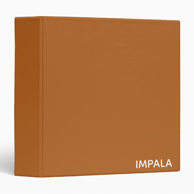Impala brown colour name binder (Front/Spine)