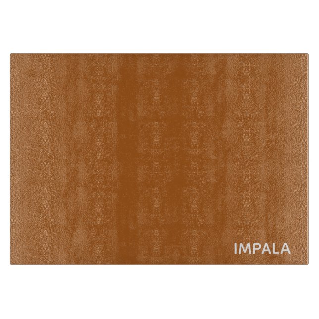 Impala brown colour name cutting board (Front)