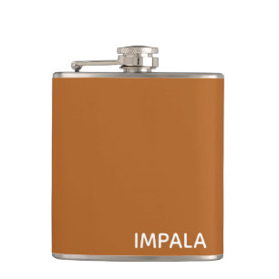 Impala brown colour name hip flask