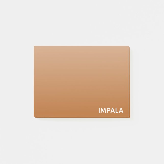 Impala brown colour name post-it notes (Front)