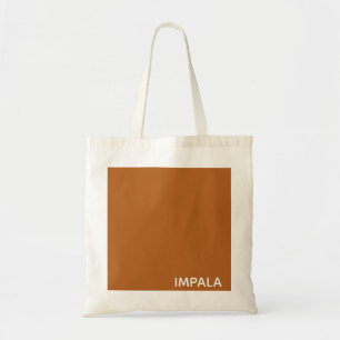 Impala brown colour name tote bag