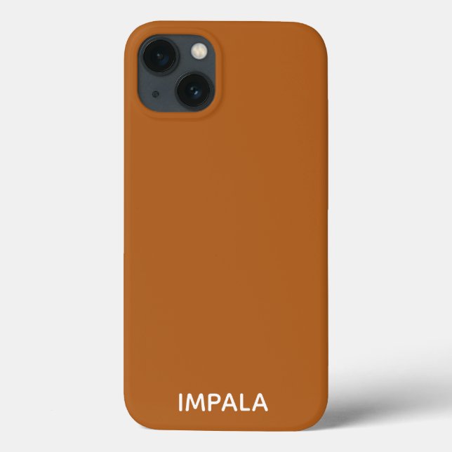 Impala brun nom de couleur Coque-Mate coque iphone (Verso)