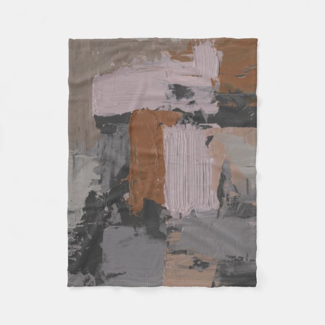Impasto Abstract I Fleece Blanket (Front)