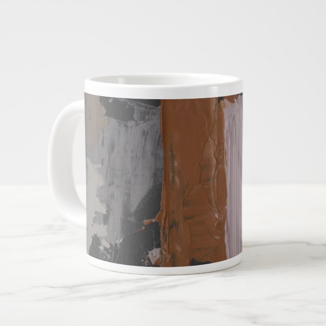 Impasto Abstract I Large Coffee Mug (Front Left)