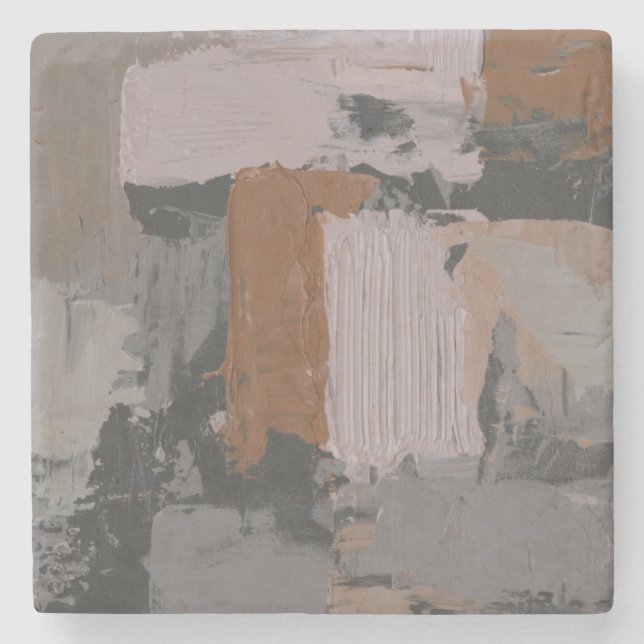 Impasto Abstract I Stone Coaster (Front)