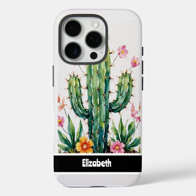 Impasto Cactus Blossom Smartphone Case-Mate iPhone Case (Back)