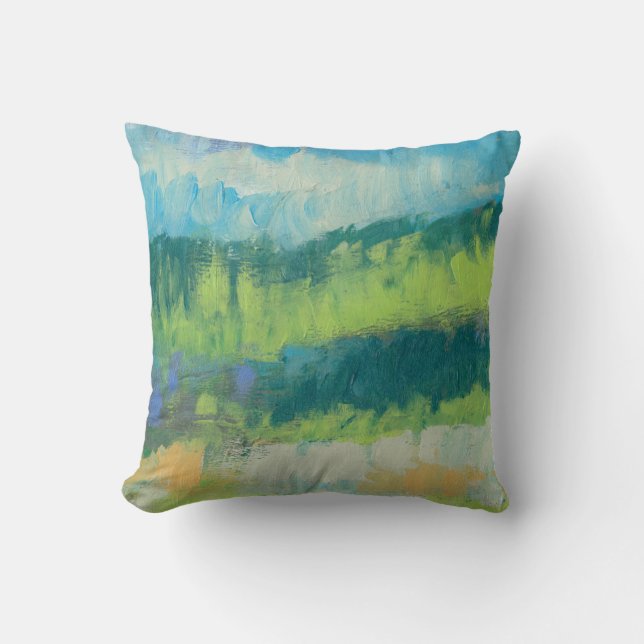 Impasto Field II Throw Pillow (Front)
