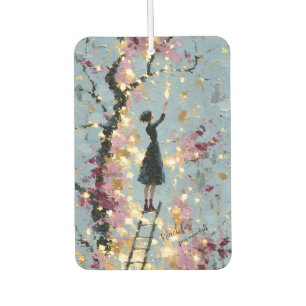 Impasto Floral Girl Reaching for Light Inspiration Air Freshener