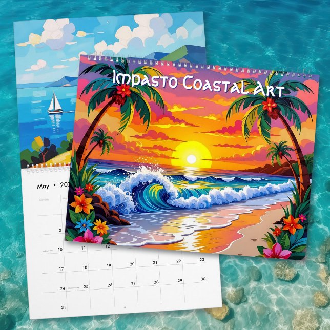 Impasto Style Coastal Art Calendar (Creator Uploaded)