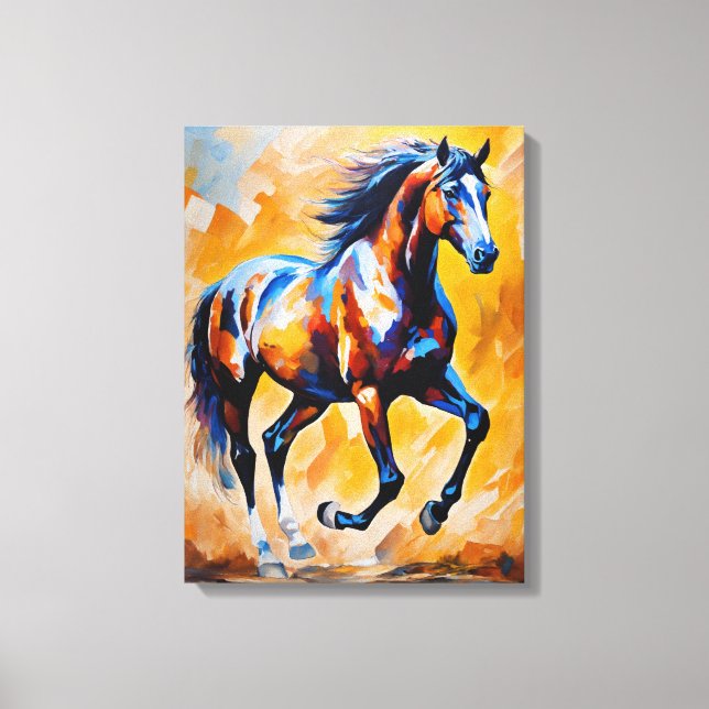 Impasto Symphony in Modern Abstraction Canvas Print (Front)