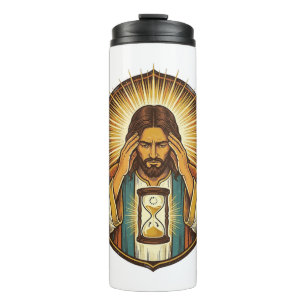Impatient Jesus Loading Hourglass Slow Internet Te Thermal Tumbler