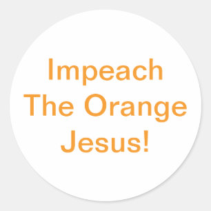 Impeace The Orange Jesus Jeff Hankamer Artjunkhaus Classic Round Sticker