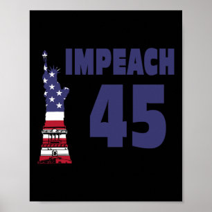 Impeach 45 Anti-trump Lady Liberty Protest Poster