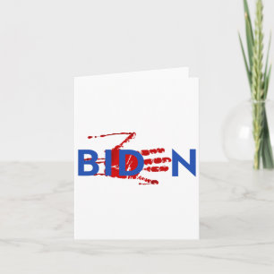 Impeach Biden Bloody Skeleton Hand Halloween Card