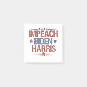 Impeach Biden Harris Funyn Politics Retro Vintage Post-it Notes
