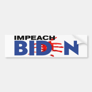 IMPEACH BIDEN sanglant autocollant d'empreinte man