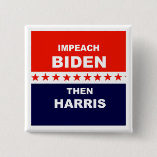 Impeach Biden Than Harris 2 Inch Square Button