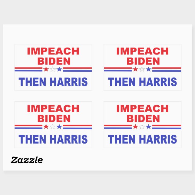 Impeach Biden Then Harris Sticker (Sheet)