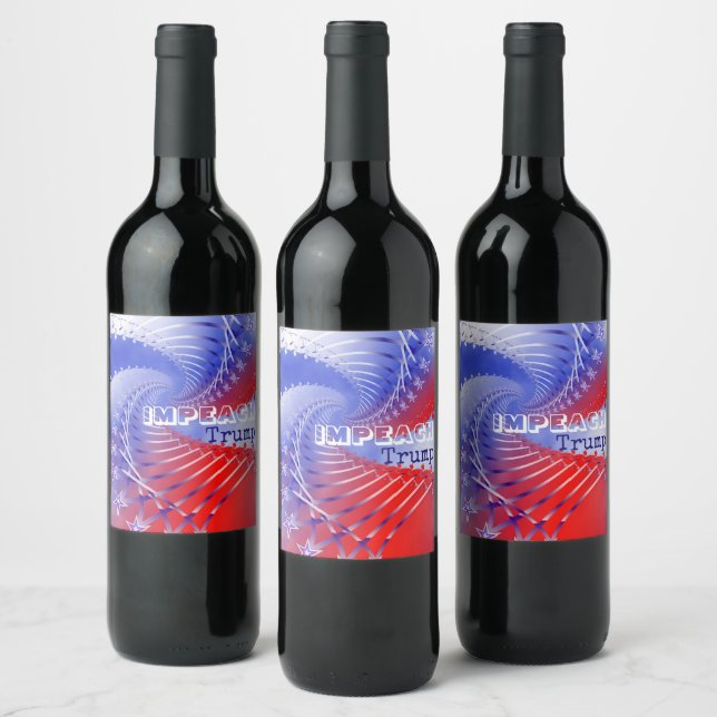#Impeach étiquette de bouteille de vin Trump (Bouteilles)