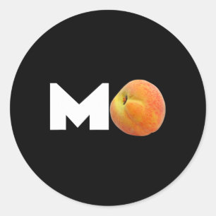Impeach M Peach Trump Funny Political Classic Round Sticker