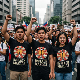 Impeach Marcos Filipino Corruption Protest T-Shirt