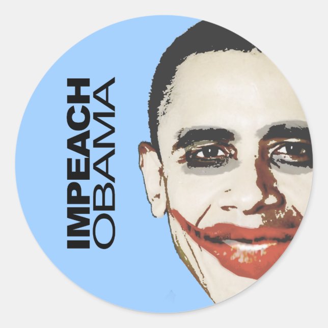Impeach Obama Classic Round Sticker (Front)
