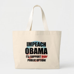 Impeach Obama Large Tote Bag