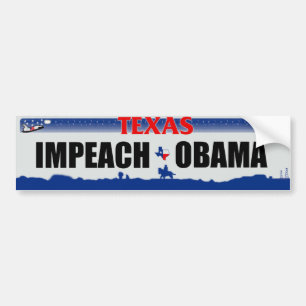 Impeach Obama - Texas Bumper Sticker