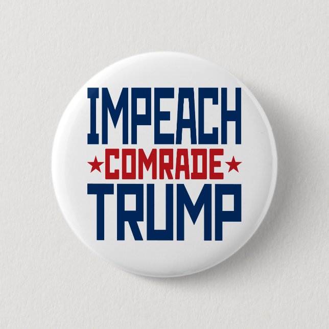 Impeach Soviet Comrade Trump - Anti Trump 2 Inch Round Button (Front)