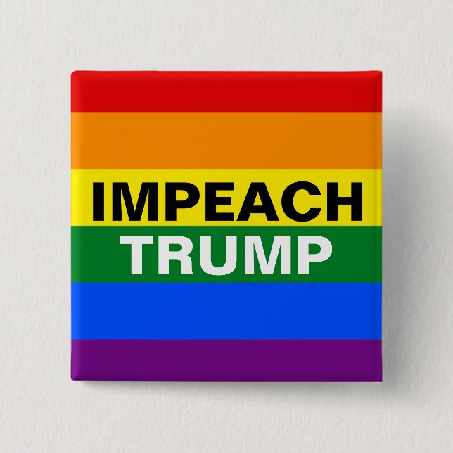 Impeach Trump 2 Inch Square Button (Front)