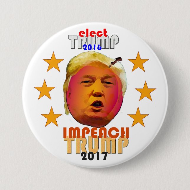 Impeach Trump 3 Inch Round Button (Front)