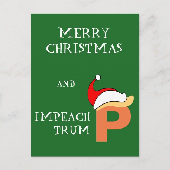 Impeach Trump Holiday Postcard (Front)