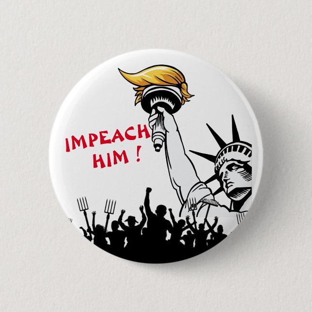 Impeach Trump Now 2 Inch Round Button (Front)