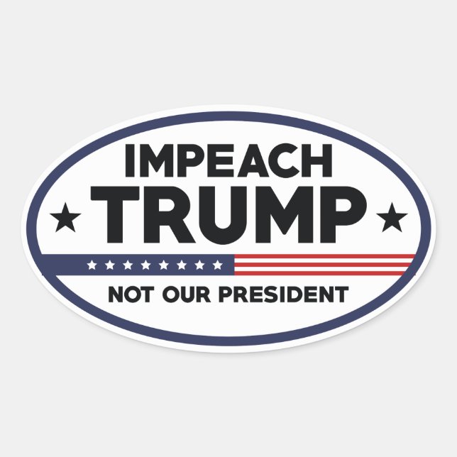 Impeach Trump Oval Sticker (Front)