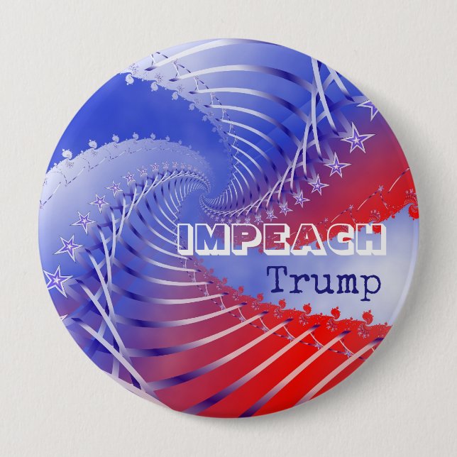 Impeach Trump Patriotic Anti-Trump Round Button (Front)
