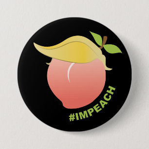 Impeach Trump Peach 3 Inch Round Button